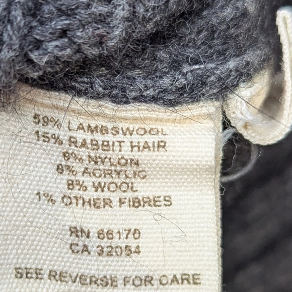 Free People Y2K Lambswool Angora Knit Scoop Neck Vest Size Small Gray Black - Picture 7 of 8